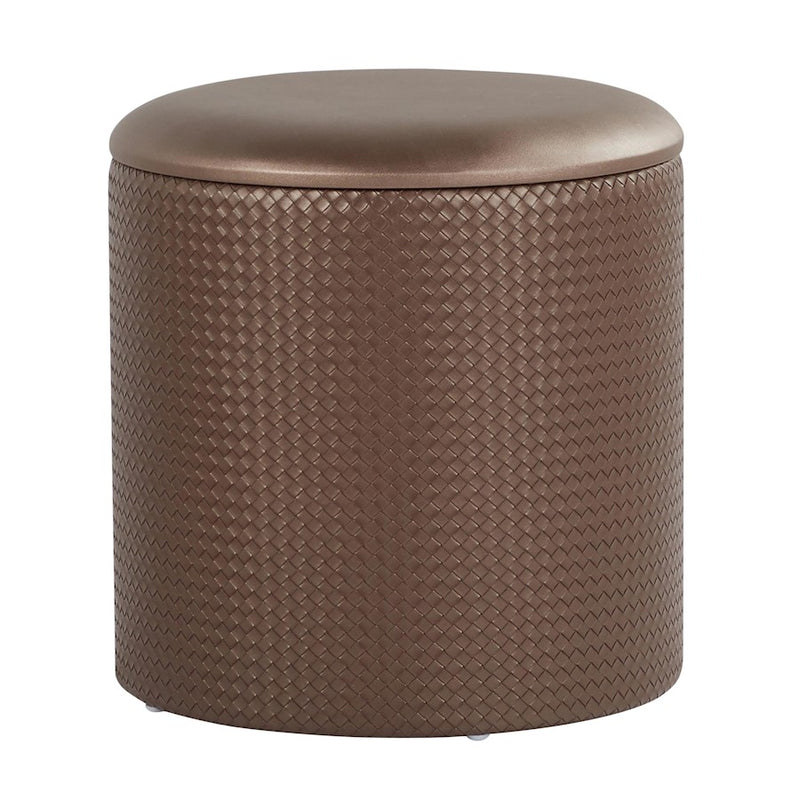LumiSource Maverick Nesting Ottoman Set, Bronze PU