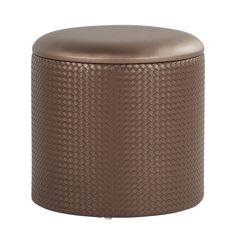 LumiSource Maverick Nesting Ottoman Set, Bronze PU