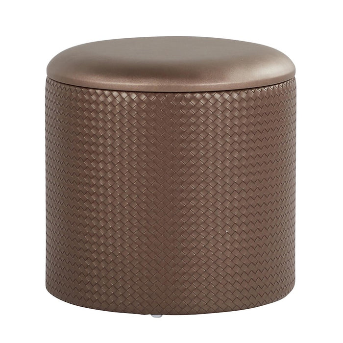 LumiSource Maverick Nesting Ottoman Set, Bronze PU