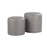 LumiSource Maverick Nesting Ottoman Set, Silver PU - OT-MAVNESTSV