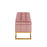LumiSource Midas Storage Bench in Gold Steel/Pink Velvet