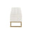 LumiSource Midas Storage Bench in Gold Steel/White Velvet