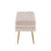 LumiSource Neapolitan Storage Bench in Gold Steel/Cream Velvet