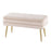 LumiSource Neapolitan Storage Bench in Gold Steel/Cream Velvet