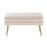 LumiSource Neapolitan Storage Bench in Gold Steel/Cream Velvet