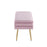 LumiSource Neapolitan Storage Bench, Gold Steel/Blush Pink Velvet