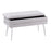 LumiSource Neapolitan Storage Bench in Chrome/Silver Velvet