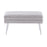 LumiSource Neapolitan Storage Bench in Chrome/Silver Velvet