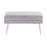 LumiSource Neapolitan Storage Bench in Chrome/Silver Velvet