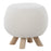 LumiSource Olaf Sherpa Ottoman, Natural Wood/White Sherpa - OT-OLAFSHRPANAW