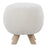 LumiSource Olaf Sherpa Ottoman, Natural Wood/White Sherpa