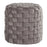 LumiSource Braided Round 16" Ottoman, Dark Grey Velvet - OT-RNDBRD16VDGY
