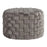 LumiSource Braided Round 24" Ottoman, Dark Grey Velvet - OT-RNDBRD24VDGY