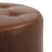 LumiSource Mason Round Swivel 17" Ottoman, Chrome/Camel PU