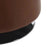 LumiSource Mason Round Swivel 17" Ottoman, Chrome/Camel PU