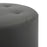 LumiSource Mason Round Swivel 17" Ottoman, Chrome Metal/Grey PU