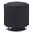 LumiSource Mason Round Swivel 17" Ottoman, Chrome/Black Velvet - OT-RNDSWVL17VBK