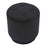 LumiSource Mason Round Swivel 17" Ottoman, Chrome/Black Velvet