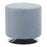 LumiSource Mason Round Swivel 17" Ottoman, Chrome/Light Blue - OT-RNDSWVL17VLBU