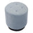 LumiSource Mason Round Swivel 17" Ottoman, Chrome/Light Blue