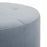 LumiSource Mason Round Swivel 17" Ottoman, Chrome/Light Blue