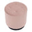 LumiSource Mason Round Swivel 17" Ottoman, Chrome/Blush Velvet