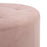 LumiSource Mason Round Swivel 17" Ottoman, Chrome/Blush Velvet