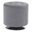 LumiSource Mason Round Swivel 17" Ottoman, Chrome/Silver - OT-RNDSWVL17VSV