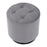 LumiSource Mason Round Swivel 17" Ottoman, Chrome/Silver