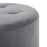 LumiSource Mason Round Swivel 17" Ottoman, Chrome/Silver