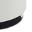 LumiSource Mason Round Swivel 17" Ottoman, Chrome Metal/White PU