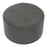 LumiSource Mason Round Swivel 26" Ottoman, Chrome Metal/Grey PU