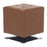 LumiSource Mason Square Swivel 16" Ottoman, Chrome/Camel PU