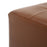 LumiSource Mason Square Swivel 16" Ottoman, Chrome/Camel PU