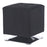 LumiSource Mason Square Swivel 16" Ottoman, Chrome/Black Velvet