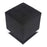 LumiSource Mason Square Swivel 16" Ottoman, Chrome/Black Velvet
