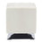 LumiSource Mason Square Swivel 16" Ottoman, Chrome/Cream Velvet