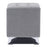 LumiSource Mason Square Swivel 16" Ottoman, Chrome/Silver