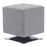 LumiSource Mason Square Swivel 16" Ottoman, Chrome/Silver