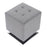 LumiSource Mason Square Swivel 16" Ottoman, Chrome/Silver