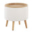 LumiSource Tray Storage Ottoman Set, Natural/Textured Cream