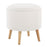 LumiSource Tray Storage Ottoman Set, Natural/Textured Cream