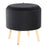 LumiSource Tray Storage Ottoman Set, Natural/Black Velvet
