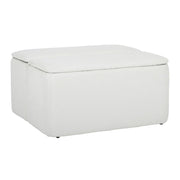 LumiSource Stout Ottoman in Cream Fabric - OT-STOUTCR
