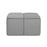 LumiSource Stout Ottoman in Grey Fabric