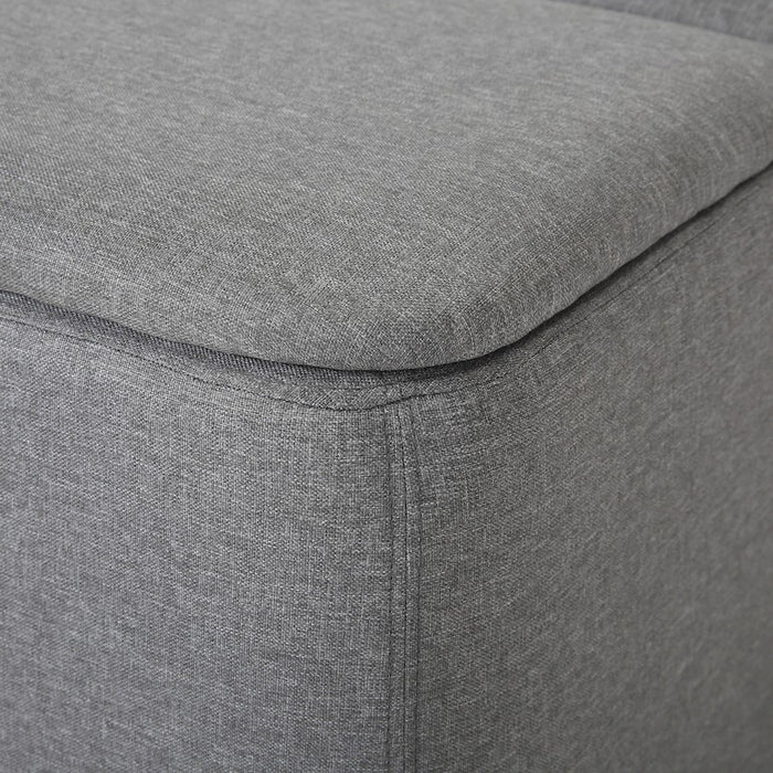 LumiSource Stout Ottoman in Grey Fabric