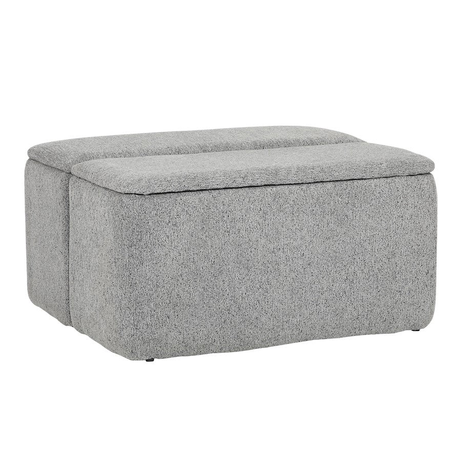 LumiSource Stout Ottoman in Grey Noise Fabric - OT-STOUTNGY