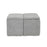 LumiSource Stout Ottoman in Grey Noise Fabric