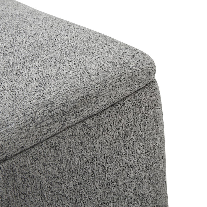 LumiSource Stout Ottoman in Grey Noise Fabric
