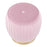 LumiSource Tania Ottoman in Gold Steel/Pink Velvet